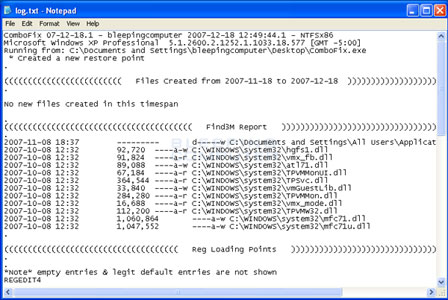 ComboFix Log File