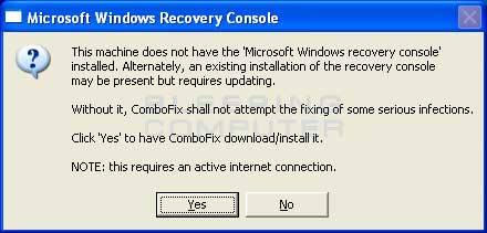 ComboFix Recovery Console