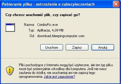Pobieranie programu ComboFix