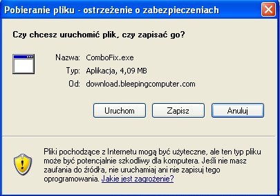 Pobieranie programu ComboFix