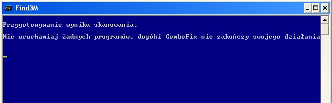 ComboFix przygotowuje wynik skanowania