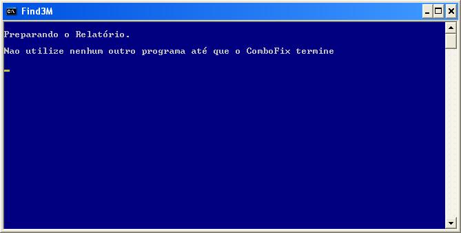 ComboFix está preparando o relatório