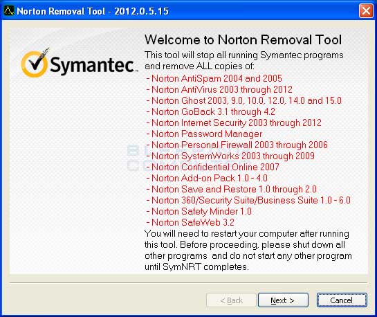 Norton Removal Tool Download