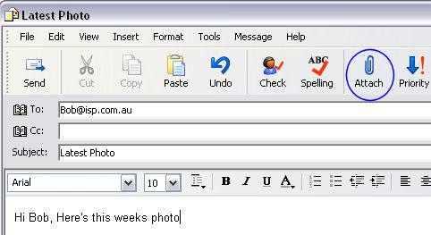 attachment email icon attach outlook toolbar mail guides