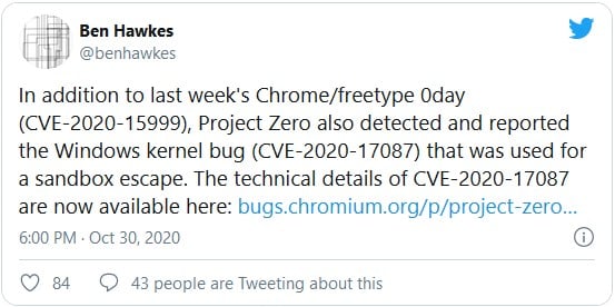Windows kernel bug zero-day