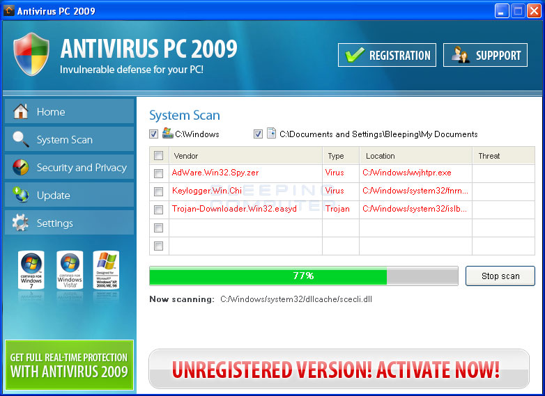 Program To Remove Antivirus 2009