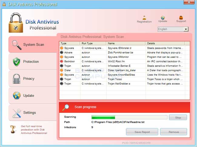 Disk Antivirus Professional screen shot