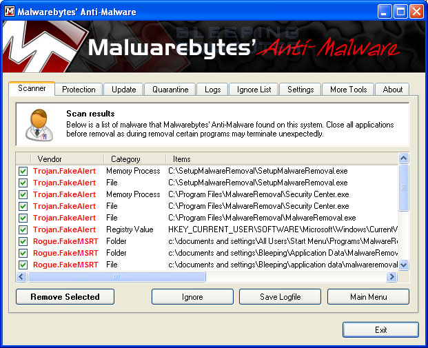 The Microsoft Windows Malicious Software.