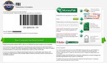 FBI Anti-Piracy Warning MoneyPak Ransomware Image