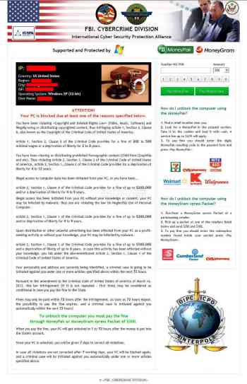 FBI Cybercrime Division Ransomware Image