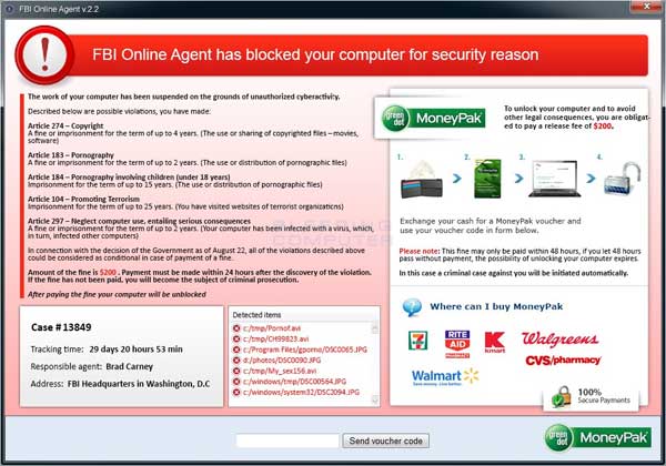 FBI Online Agent v.2.2 screen shot