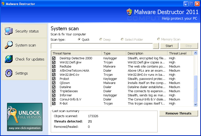 Unlocker Malware Removal