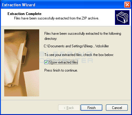 Extracted screen