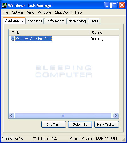 Task Manager Applications Tab
