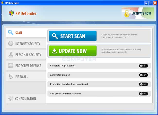 XP Defender Screen shot