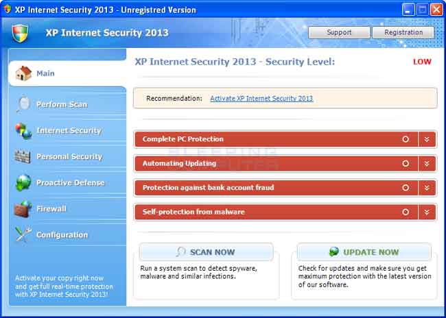 XP Internet Security 2013 screen shot