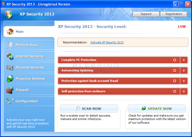 XP Security 2013 screen shot
