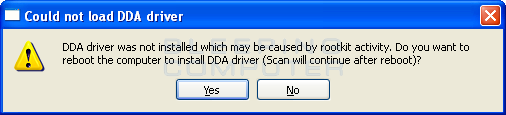 avertissement DDA Driver