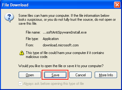 Save the program to your computer
