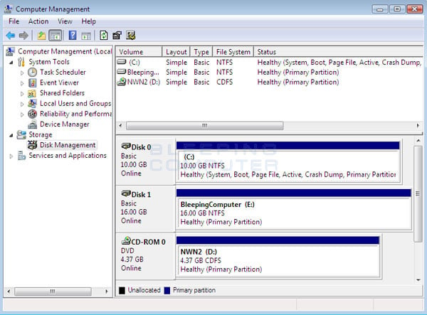 How To Use Disk Management In Vista