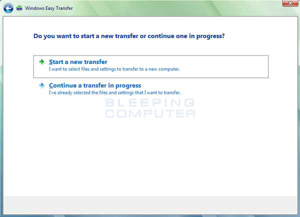 Select Transfer Type