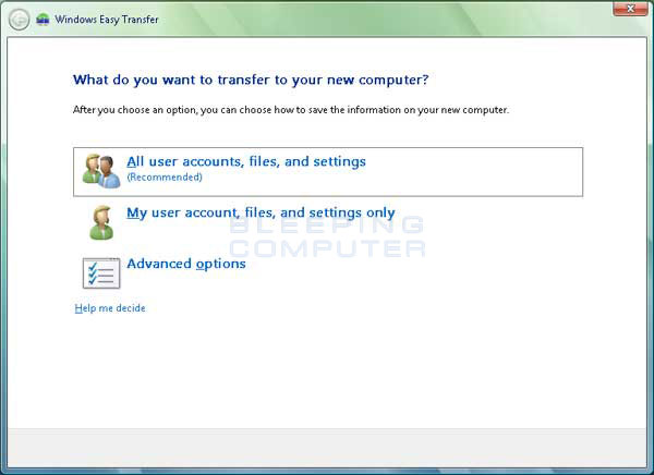 Data Transfer Options