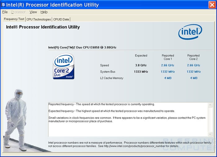 Intel Processor Identification Utility