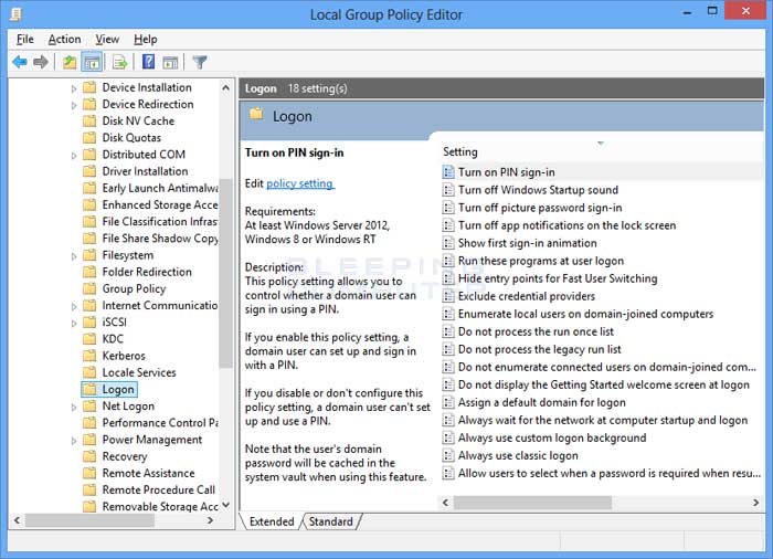 Logon Policies