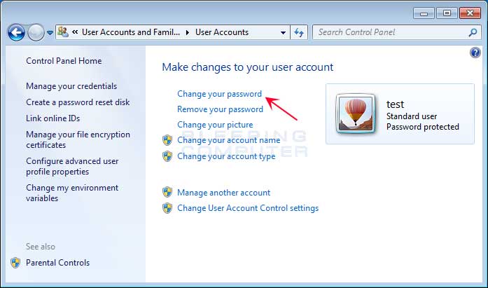 cara mengubah password komputer windows 7