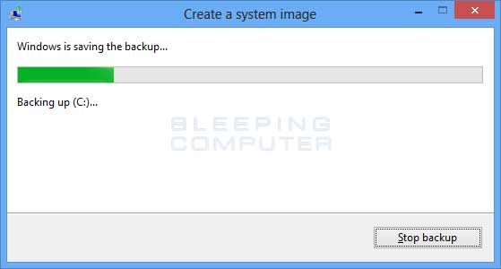 Backing up the image