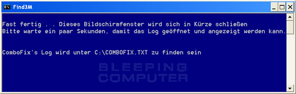 ComboFix ist fast fertig!
