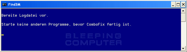 ComboFix bereitet eine Log-Datei vor