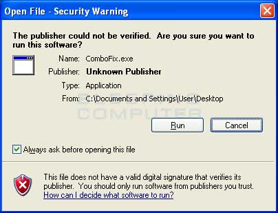 Windows Open File Security Warning