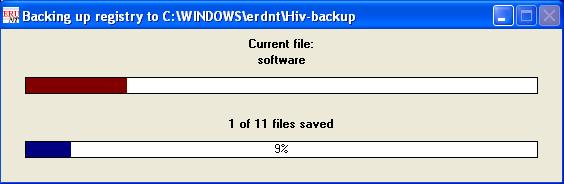 ComboFix varmuuskopioi Windowsin rekisteriä
