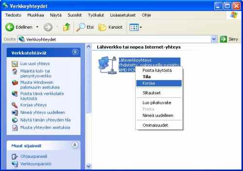 Korjaa internet-yhteys