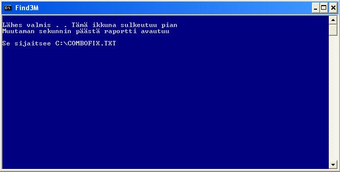 ComboFix on lähes valmis!