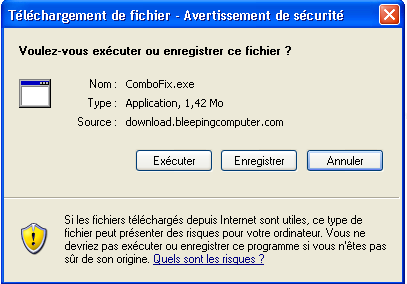 Téléchargement de ComboFix