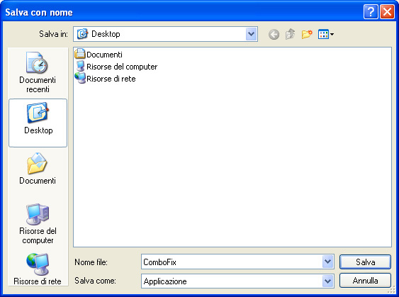 Downloading ComboFix to the Desktop