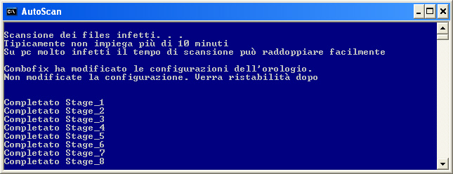 Stages of the ComboFix AutoScan