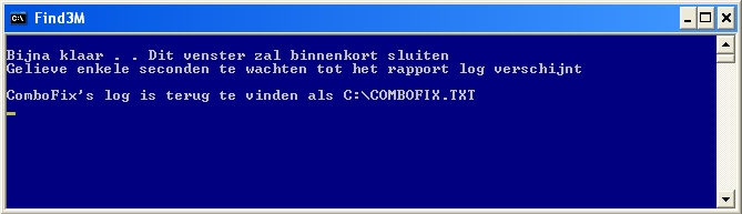 ComboFix is bijna klaar!