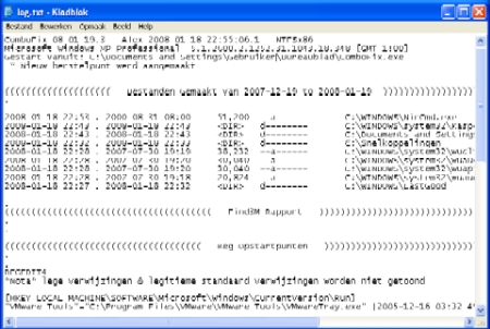 ComboFix Log Bestand