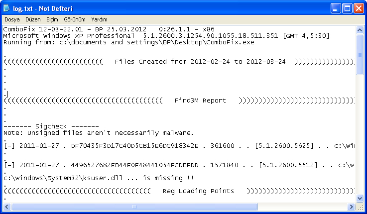 Log file txt