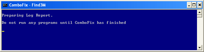 ComboFix is preparing the log report
