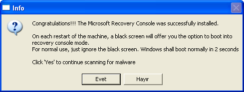 ComboFix Recovery Console Finished