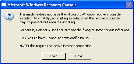 ComboFix Recovery Console