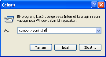 Run Dialog Box in Windows XP