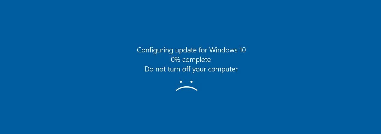 การอัปเดต Windows 10 ไม่มีความสุข