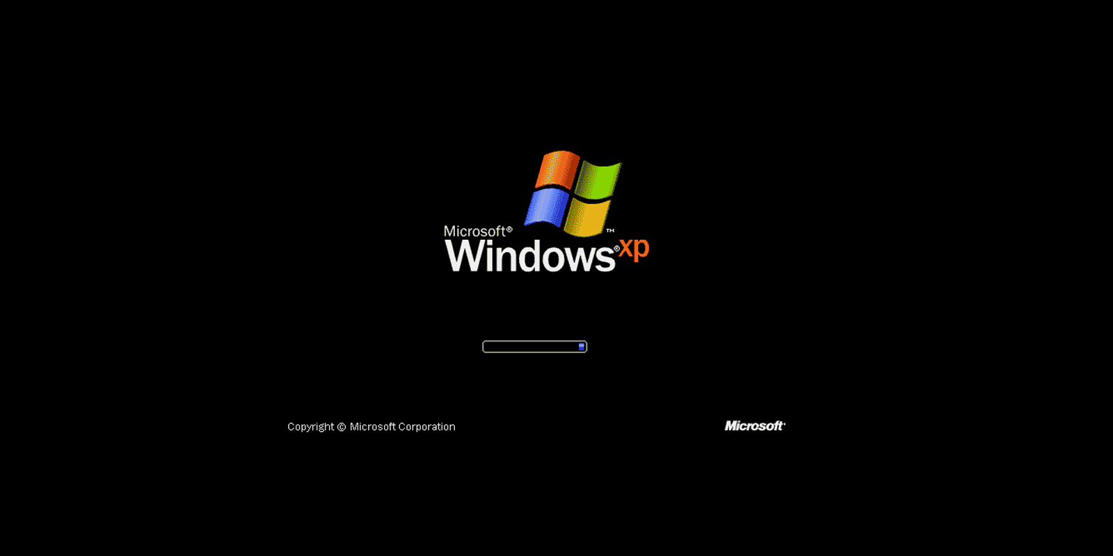 Windows XP boot screen