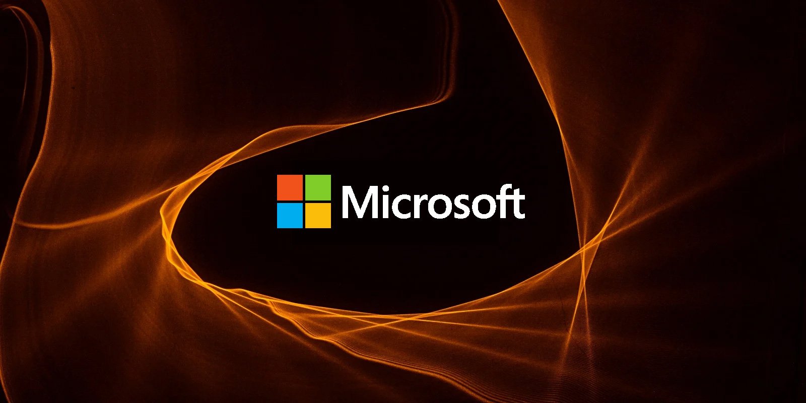 Microsoft logo in fire