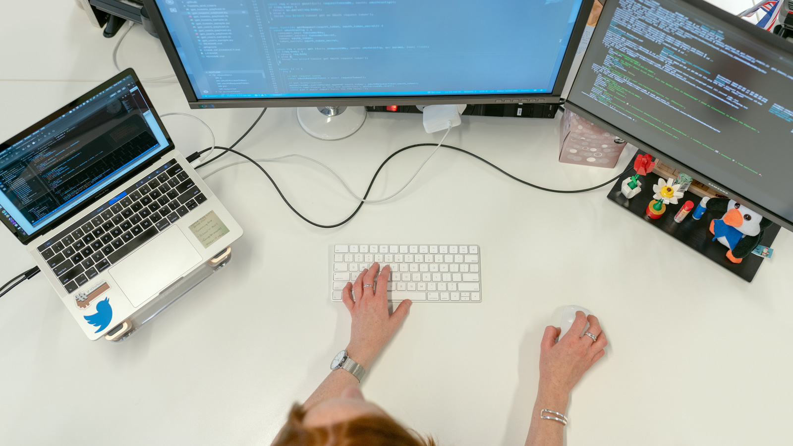 Person working at a computer